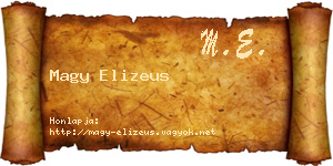 Magy Elizeus névjegykártya